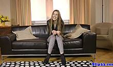 European amateur sucks cock close-up