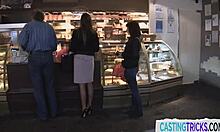 Doggystyled casting babe gets filmed