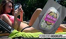 delivery driver hooks up with step sister for blowjob.