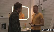 Indebted guy allows hot pal to nail his ex-girlfriend for money