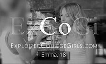 Sweet 18yo Blonde Emma Gets Hardcore Pussy Fucking on Camera