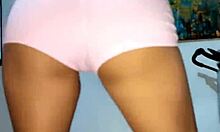 brunette twerks in class, wets panty homemade