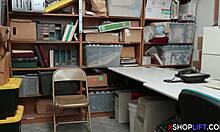 shoplifting teen, think you can sneak outta this back office?