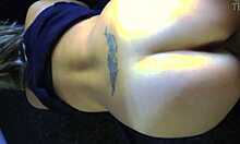 big butt milf's perky tits get cumshot on belly