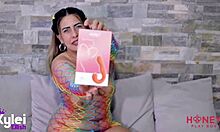 Unboxing and testing new toy with golden stream explosion