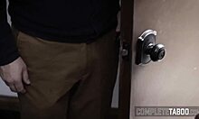 Skanky teen gets extreme cumshot facial after blowjob