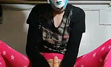 Ladyboy Explores Dildo Riding For First Time