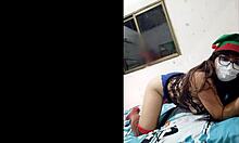 Stepsister Masturbates While Stepfather Watches In Bedroom Scene