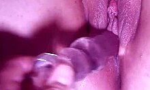 Step-Sister's Creamy Pussy Squirts With Glass Dildo, Teasing Curvy BBW