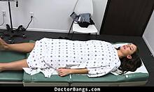 teen patient sucks doctors big cock in shy innocent blowjob