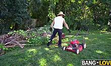 Katt garcia fucks by the pool logan with big tits.