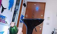 Pepina Anal Fucked by Zar Montoya with Big Cucumber