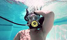 Brita Piskova Fingers Her Tight Pussy Underwater In The Pool