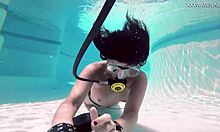 Brita Piskova Fingers Her Tight Pussy Underwater In The Pool