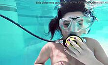 Brita Piskova Fingers Her Tight Pussy Underwater In The Pool
