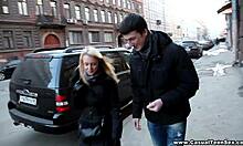 Casual teen sex sparks with Chloe, her shaved pussy getting hardcore blowjob and cumshot in amateur European scene.