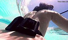 Brita Piskova Fingers Her Tight Pussy Underwater In The Pool