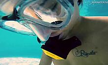 Brita Piskova Fingers Her Tight Pussy Underwater In The Pool
