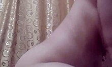 big tits babe gives private dance showing off her wet pussy and shaved ass in close-up