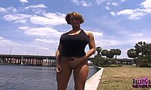 Mindys Huge Tits Flash Risky Public Nudity!