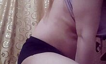 big tits babe gives private dance showing off her wet pussy and shaved ass in close-up