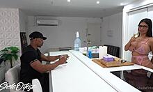 pretty latina brunette sucking jesus reyes big cock in deepthroat style