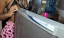 hermanastro fucked his bad 18-year-old stepsister in the kitchen then full sex in bedroom