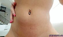 Redhead teen stripteases on webcam, fighting for affection in taboo threesome