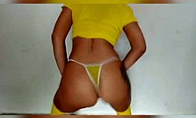 Brazilian whore showing plugged pussy, ready for anal?