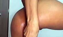 18 years old riding black dildo until it comes?