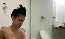 Hot Brunette Bia Safada Masturbates With Shower Jet In Solo Amateur Video