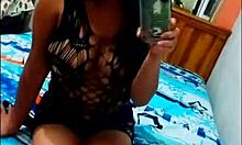 latina milf waits for guys to fill her with cum on christmas