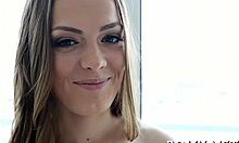 that teen gal bends down for a hardcore pov blowjob and fucking session