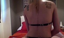 Shemale babe fucks her lover hard in amateur style.