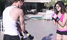 Nerdy Teen Ava Taylor Gets Pounded Hard During Workout Fuck Session