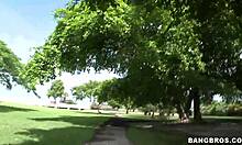 Feeling Exposed with Big Tits in Public