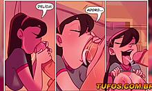 This perfect nanny is so hot in the hentai.