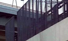 Blonde teen in public orgy