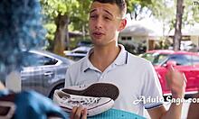 Fucking friend's sister after catching fap to mom's bra