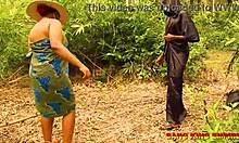 Bush Fucked - African Naughty Queen Screwed Outdoors by Stranger in 4K Hardcore