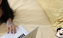 Tattooed Morena Newbie Gets Fucked In Backstage Bar Room With Big Cock