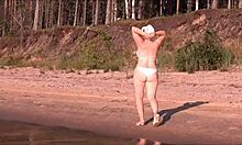 Juicy Milf Shows Big Ass In White Bikini