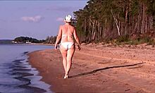 Juicy Milf Shows Big Ass In White Bikini