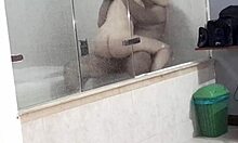 horny latina bent over in hotel bathtub sucking and riding