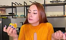 pov big tits with piercings and cute face likes milk - brian evansx, she bends over for fucking