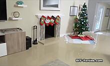 Sexy elves switch small dildos for big cocks at holiday party