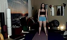 Lesson 18: Teaching a friend about pussy, tits, and ass in a sexy instruction session with small tits and big ass