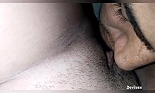 entered my cousin's room, she was distracted, i licked her pussy and she agreed to everything