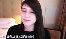 I watch Aphia Demieux masturbate and give a blowjob