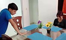 Convinced stepsister to suck cock until cum in small mouth